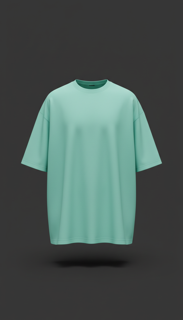 Mint Pop Oversized Street Shirt