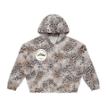 Unisex Vintage Wash Leopard Full Zip Hoodie