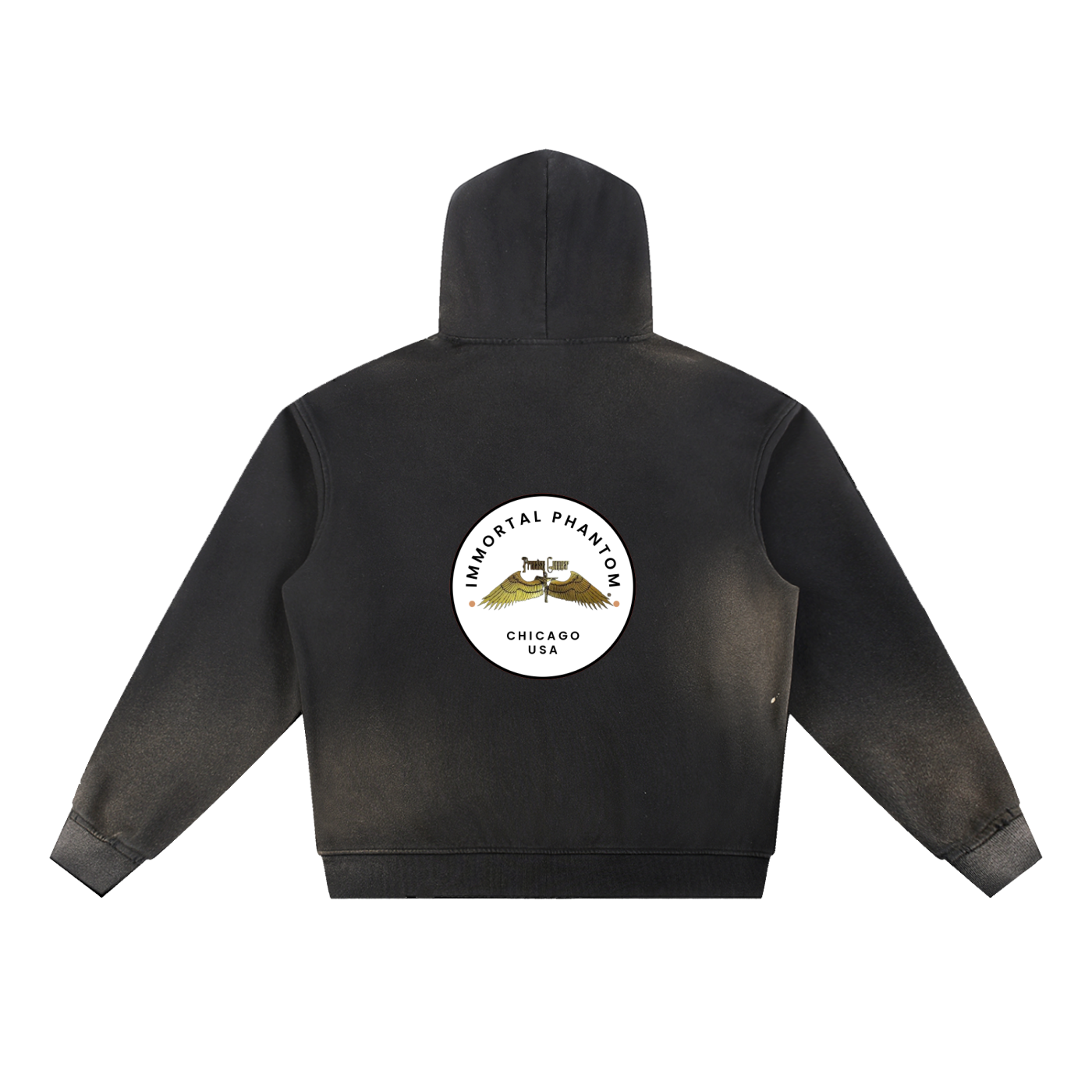 Sun Fade Frayed Fleece Hoodie