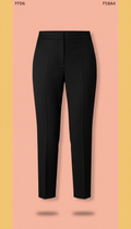 Jet Black Tailored Cropped Trousers