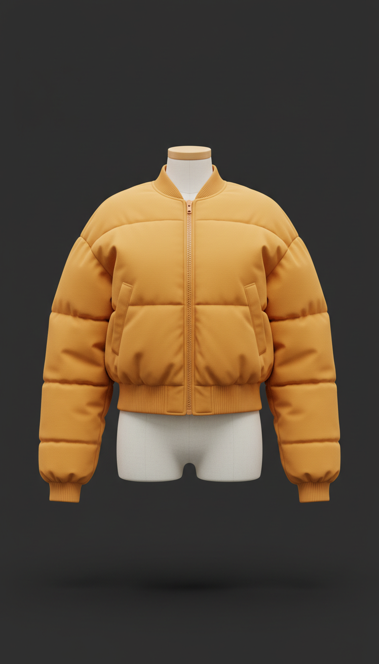 Urban Amber Cropped Bomber Jacket
